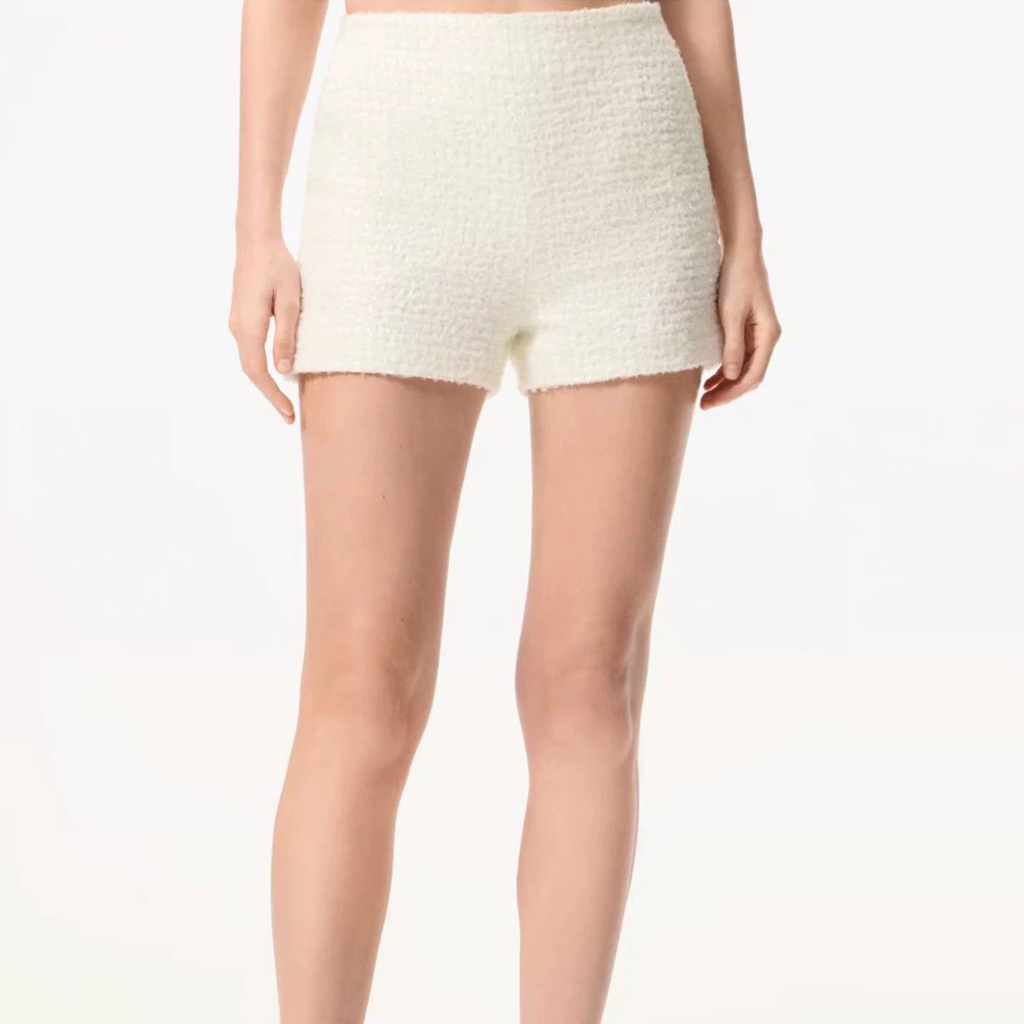 White tweed suit women's autumn and winter daughter style celebrity jacket shorts show thin temperament haute couture women's clothing