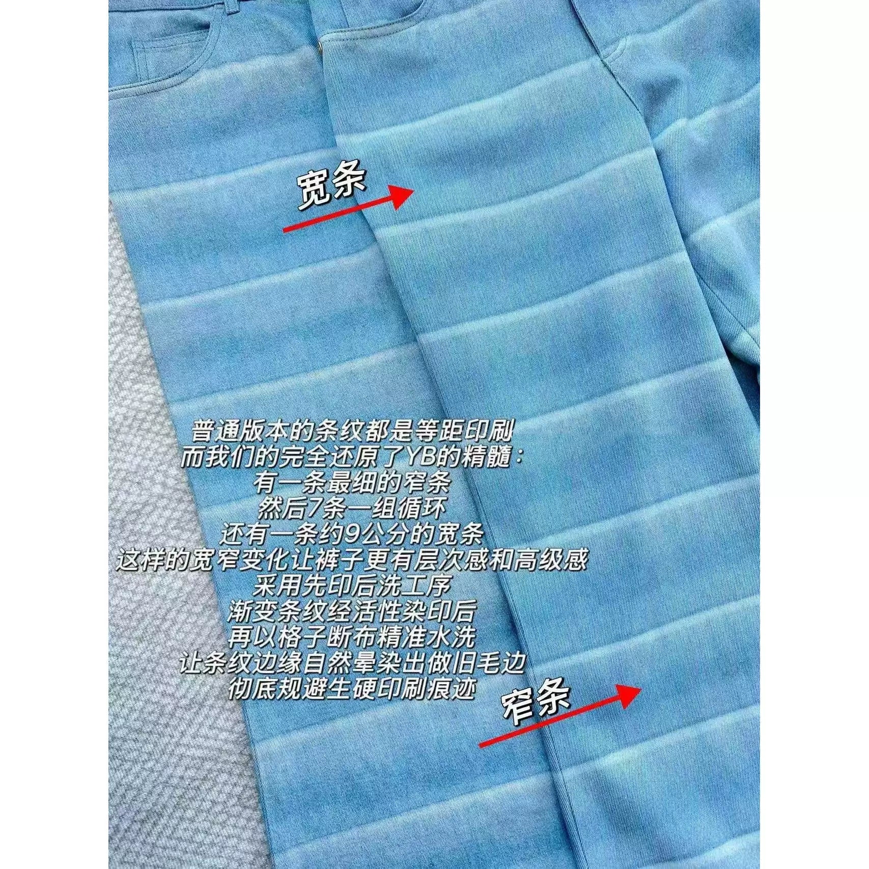 2025 autumn and winter fashion foreign style washed blue and white striped single-breasted cardigan jacket high waist straight wide-leg pants