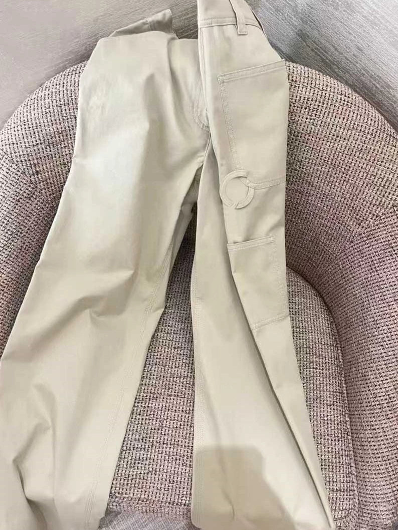 Spring and summer 26ss In June, Nanyou Chao brand 2026 spring and summer new heavy industry straight double pocket tooling shows long and thin versatile denim wide-leg pants
