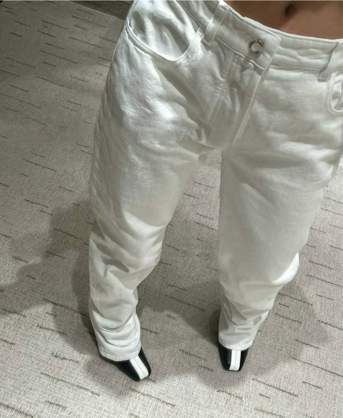Spring and summer 26ss In June, Nanyou Chao brand 2026 spring and summer new schoolbag buckle decorative simple and versatile long and thin denim straight trousers