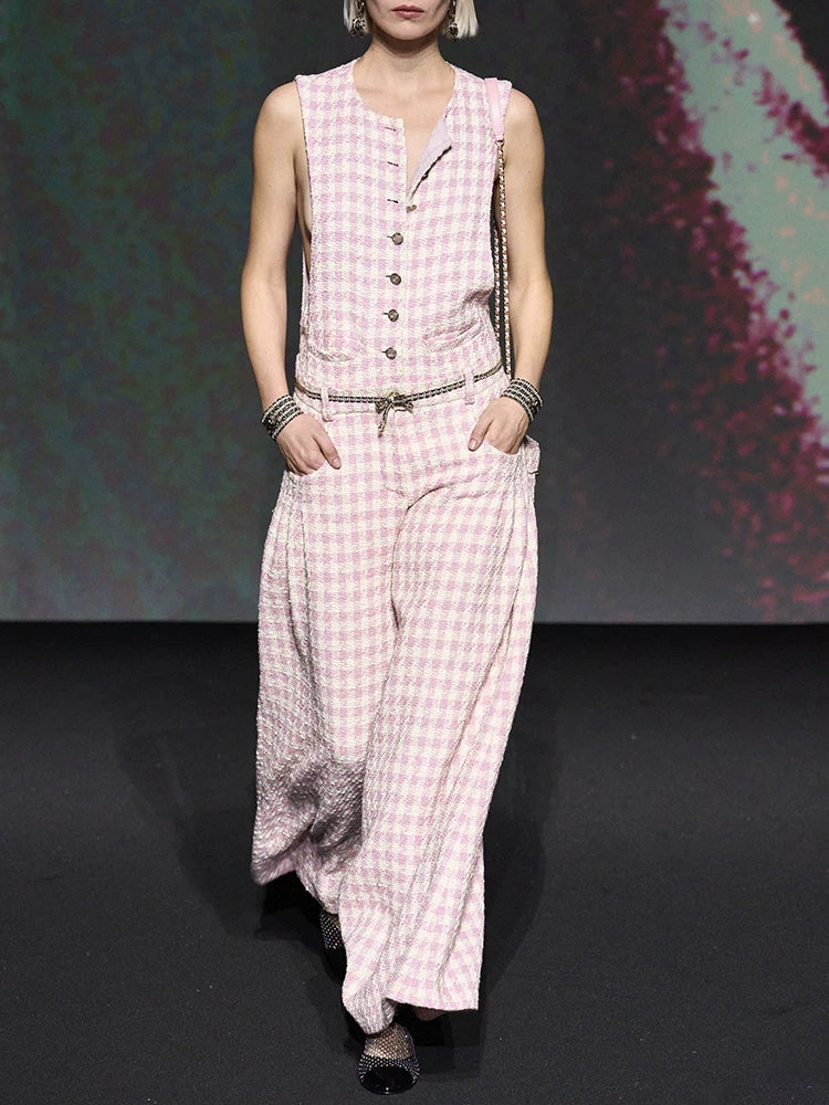 Celebrity temperament jumpsuit women's casual wide-leg trousers fashion style jumpsuit high-end spring and summer new models