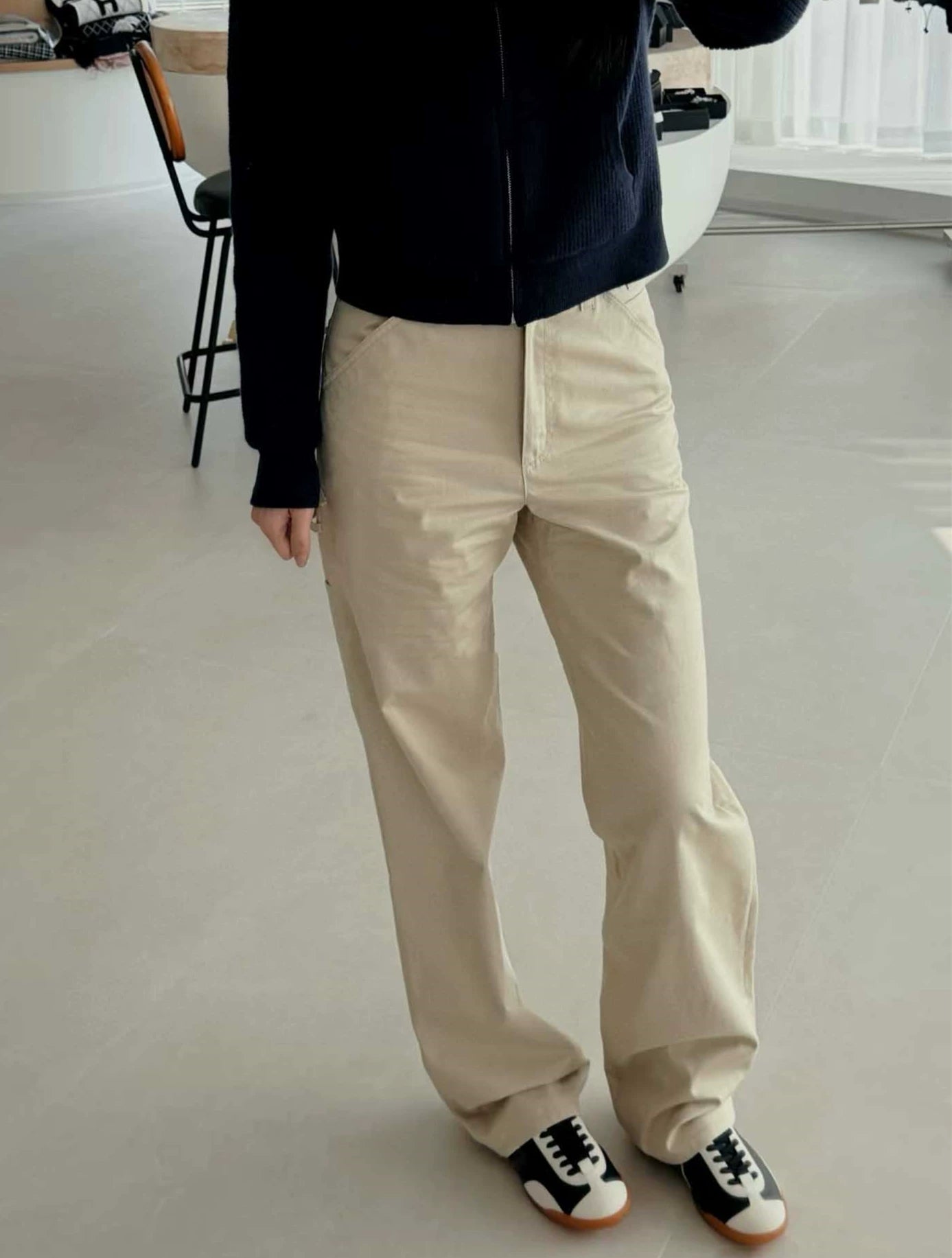 Spring and summer 26ss In June, Nanyou Chao brand 2026 spring and summer new heavy industry straight double pocket tooling shows long and thin versatile denim wide-leg pants