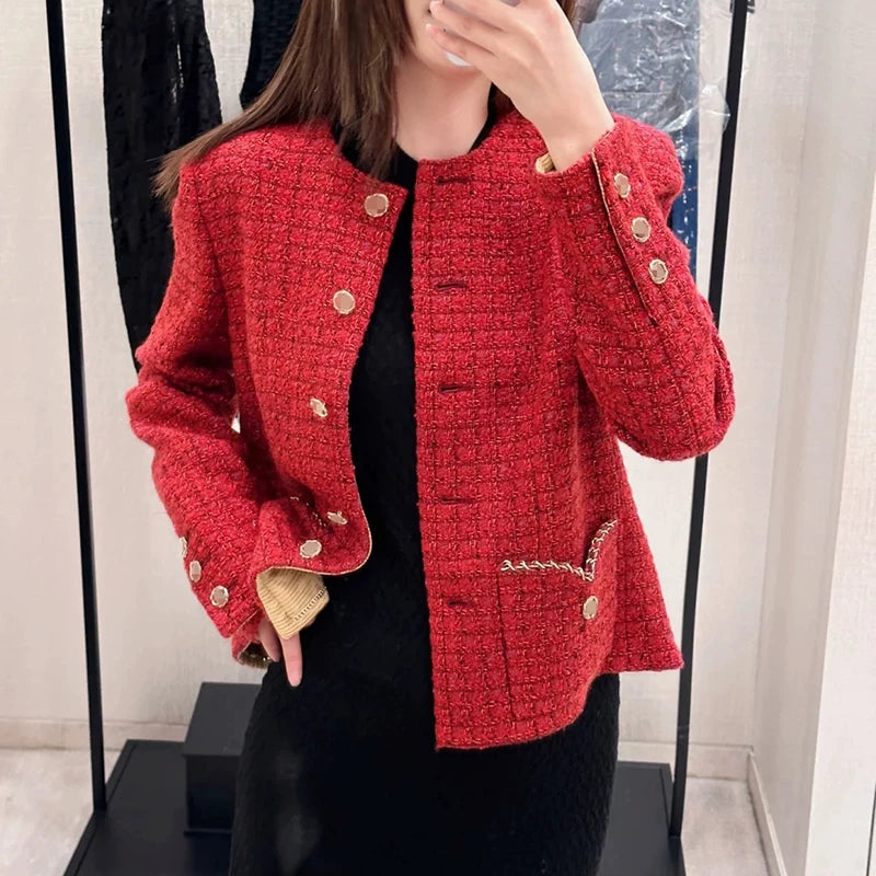 French light luxury tweed suit jacket skirt tube top celebrity thin skirt high-end women's clothing