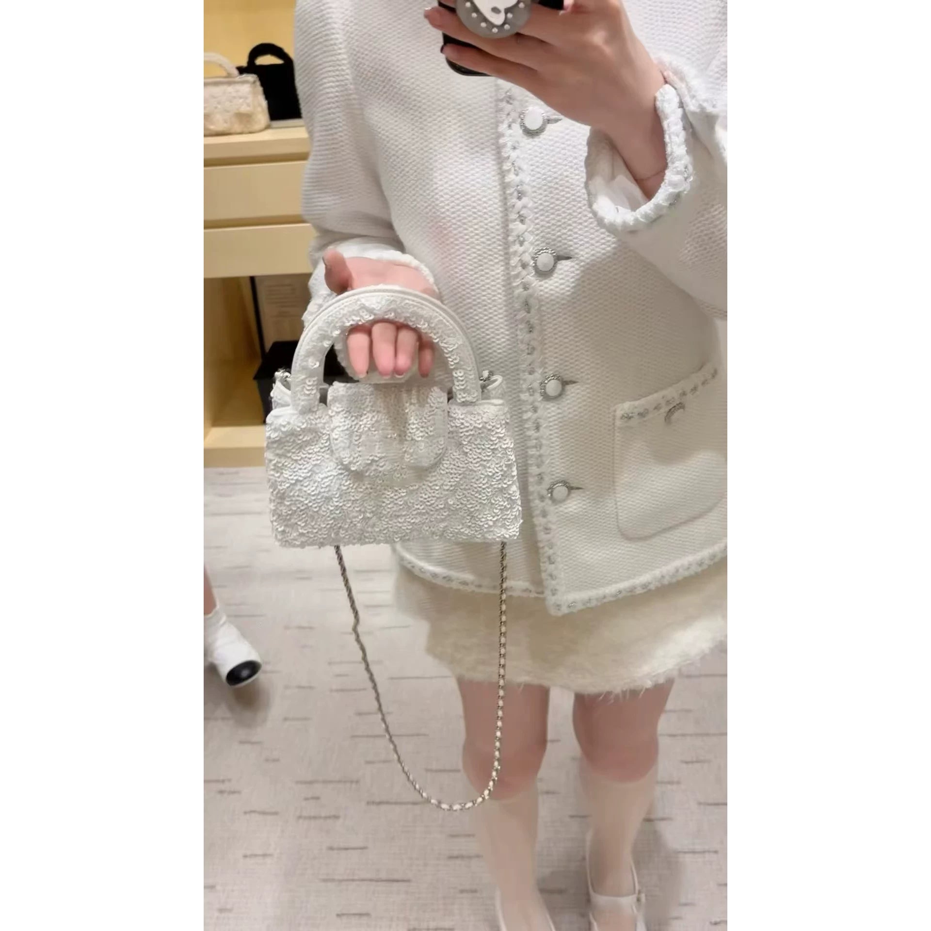 2026 early spring contrasting colors French high-end heavy industry tweed weaving bundled edge celebrity temperament single-breasted jacket jacket