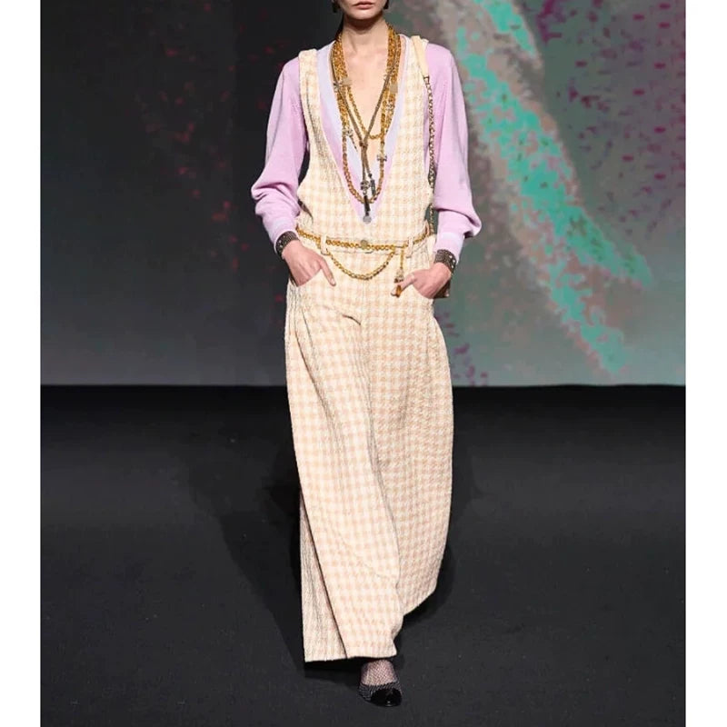 Celebrity temperament jumpsuit women's casual wide-leg trousers fashion style jumpsuit high-end spring and summer new models