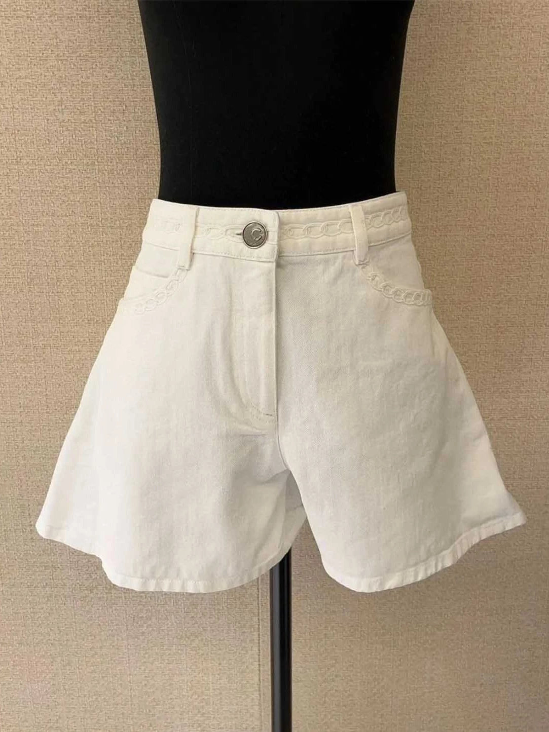Spring and summer 26ss June, Nanyou 2026 spring and summer new heavy industry three-dimensional piping embroidery straight high waist loose and thin wide-leg jeans