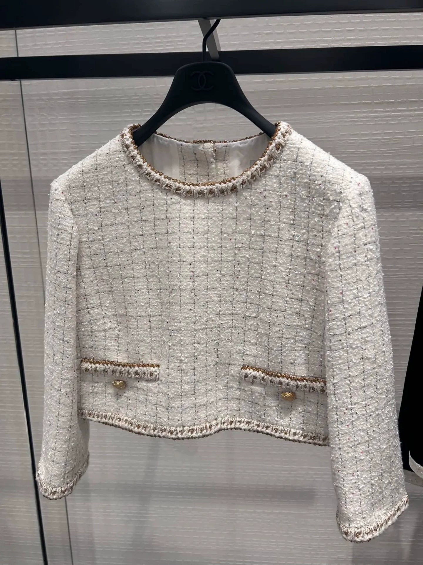 25 Autumn and winter suits, women's short coats, dresses, high-end temperament, socialites, heavy industry woven tweed