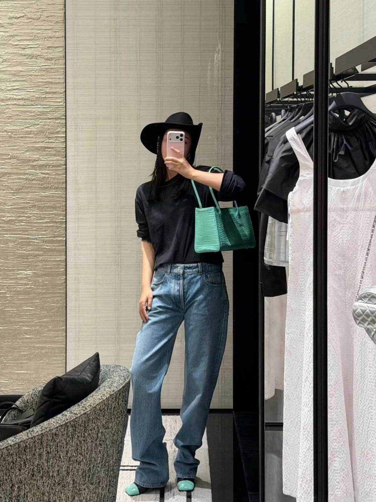 Spring and summer 26ss In June, Nanyou Chao brand 2026 spring and summer new schoolbag buckle decorative simple and versatile long and thin denim straight trousers