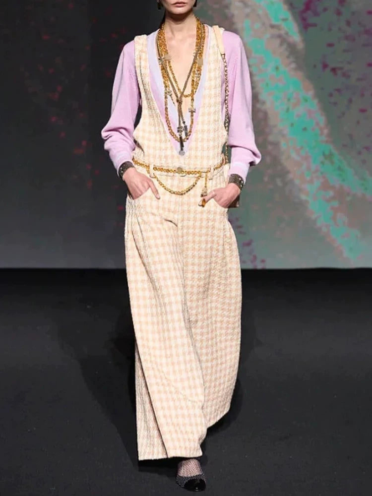 Celebrity temperament jumpsuit women's casual wide-leg trousers fashion style jumpsuit high-end spring and summer new models