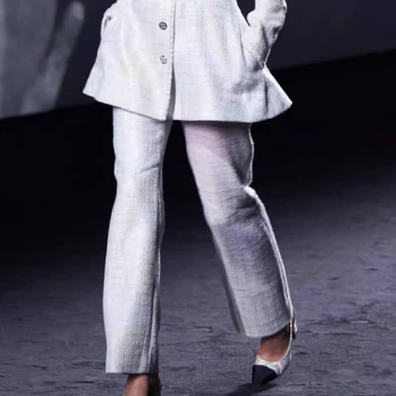 25 New French Style  Suit Jacket Short Pants Dress Socialite Elegant Waist-Cinching Tweed Slimming